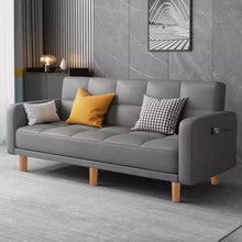 将图片加载到图库查看器,Filipo Checkecked Fabric Sofa With Side Pocket With Pillow