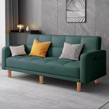将图片加载到图库查看器,Filipo Checkecked Fabric Sofa With Side Pocket With Pillow