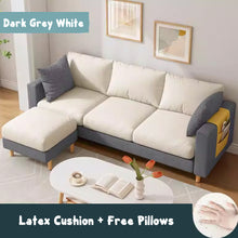 Muatkan imej ke dalam penonton Galeri, Joyce Pet Friendly Fabric Latex Seat Sofa With Pillows