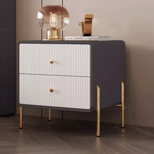 Muatkan imej ke dalam penonton Galeri, Stein PU Leather Side Modern Bedside Table
