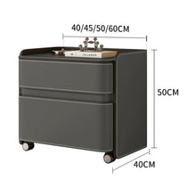 Load image into Gallery viewer, Hilario Soft Padding Leather Bedside Table With Wheels