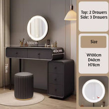 Muatkan imej ke dalam penonton Galeri, Stephanie Sleek Design Dressing Table Set 0.5m to 1m