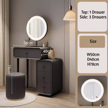 Muatkan imej ke dalam penonton Galeri, Stephanie Sleek Design Dressing Table Set 0.5m to 1m