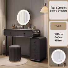 Muatkan imej ke dalam penonton Galeri, Stephanie Sleek Design Dressing Table Set 0.5m to 1m