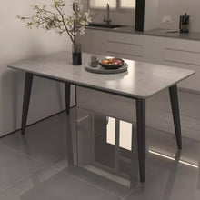 将图片加载到图库查看器,Hale Matte Slate Black Legs Dining Table 1.2m to 1.6m