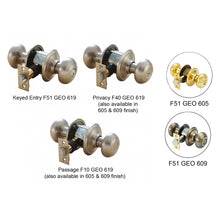 将图片加载到图库查看器,SCHLAGE F Series Knobs - Georgian F51