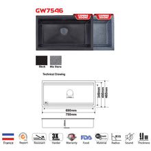 Load image into Gallery viewer, CAVARRO Granite Workstation Sink GW Series