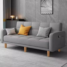 将图片加载到图库查看器,Filipo Checkecked Fabric Sofa With Side Pocket With Pillow