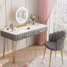 Muatkan imej ke dalam penonton Galeri, Marilyn Princess Style Gold Legs Dressing Table Set 0.6m to 1m