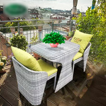 Muatkan imej ke dalam penonton Galeri, Lillian Glass Top Compact Balcony Outdoor Furniture