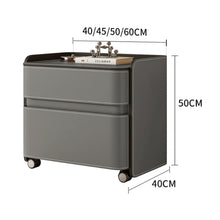 Load image into Gallery viewer, Hilario Soft Padding Leather Bedside Table With Wheels