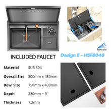 Load image into Gallery viewer, LEVANZO Glass Rinser Sink