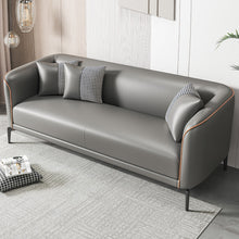 将图片加载到图库查看器,Beate PU Leather Minimalist Curve Edge Sofa