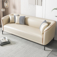 将图片加载到图库查看器,Beate PU Leather Minimalist Curve Edge Sofa