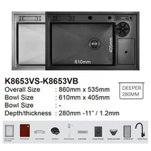 Load image into Gallery viewer, LEVANZO Workstation Volcano Texture Korean Sink