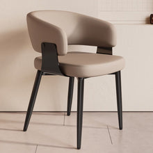 Muatkan imej ke dalam penonton Galeri, Foley Mid Back Rest Arm PU Dining Chair