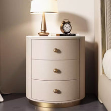 Muatkan imej ke dalam penonton Galeri, Tamsin 3 Drawers Rounded Bedside Table