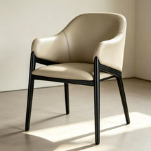 将图片加载到图库查看器,Hebert PU Leather Backrest Slope Dining Chair