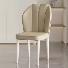 Muatkan imej ke dalam penonton Galeri, Kyan Designer Backrest Cream Leg Dining Chair