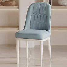 Muatkan imej ke dalam penonton Galeri, Levine Cushion PU Leather Cream Leg Dining Chair