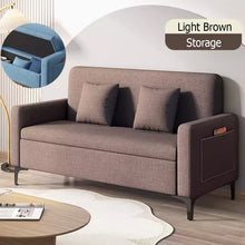 将图片加载到图库查看器,Marino Storage Fabric Sofa with Side Pocket and Pillow