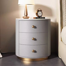 Muatkan imej ke dalam penonton Galeri, Tamsin 3 Drawers Rounded Bedside Table
