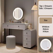 Muatkan imej ke dalam penonton Galeri, Stephanie Sleek Design Dressing Table Set 0.5m to 1m