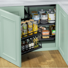 将图片加载到图库查看器,MIRAI Magic Corner Basket With Soft Closing Slide - Dark Grey