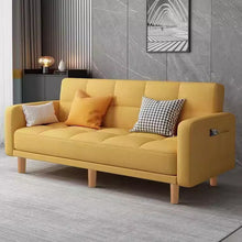 将图片加载到图库查看器,Filipo Checkecked Fabric Sofa With Side Pocket With Pillow