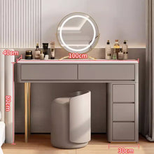 Muatkan imej ke dalam penonton Galeri, Mcbride Dressing Table Set With Side Cabinet 0.8m to 1.2m