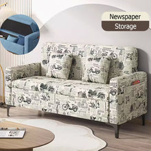 将图片加载到图库查看器,Marino Storage Fabric Sofa with Side Pocket and Pillow