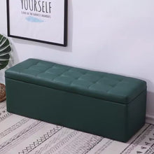 将图片加载到图库查看器,Catrin PU Leather Storage Bench Shoe Seat