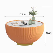 Muatkan imej ke dalam penonton Galeri, Sarah Pleated Round Modern Coffee Table