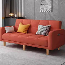 将图片加载到图库查看器,Filipo Checkecked Fabric Sofa With Side Pocket With Pillow