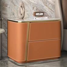 将图片加载到图库查看器,Barrera Light Luxury Sintered Stone Top Bedside Table