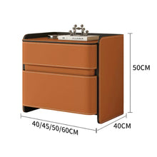 Muatkan imej ke dalam penonton Galeri, Hilario Soft Padding Leather Standalone Bedside Table