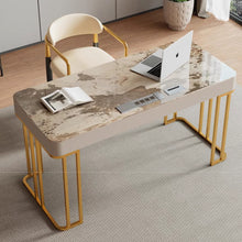 Muatkan imej ke dalam penonton Galeri, Kelly Slate Designer Study Work Desk With 3 Drawers Cabinet