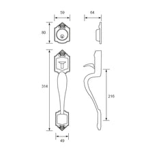 将图片加载到图库查看器,SCHLAGE F SERIES Handleset / Gripset - Parthenon