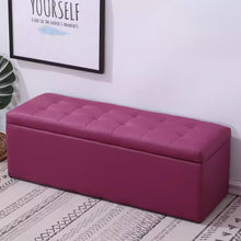 将图片加载到图库查看器,Catrin PU Leather Storage Bench Shoe Seat