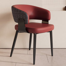 Muatkan imej ke dalam penonton Galeri, Foley Mid Back Rest Arm PU Dining Chair