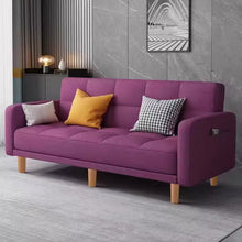 将图片加载到图库查看器,Filipo Checkecked Fabric Sofa With Side Pocket With Pillow