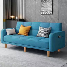 将图片加载到图库查看器,Filipo Checkecked Fabric Sofa With Side Pocket With Pillow