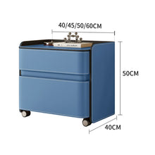 Load image into Gallery viewer, Hilario Soft Padding Leather Bedside Table With Wheels