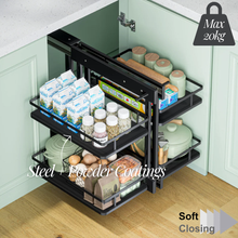 将图片加载到图库查看器,MIRAI Magic Corner Basket With Soft Closing Slide - Dark Grey