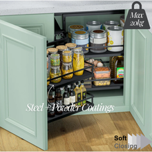 将图片加载到图库查看器,MIRAI Magic Corner Basket With Soft Closing Slide - Dark Grey