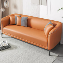 将图片加载到图库查看器,Beate PU Leather Minimalist Curve Edge Sofa