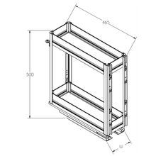 Load image into Gallery viewer, MIRAI Two Layers Bottom Mounted Pull Out Basket With Undermount Soft Closing Slide - Dark Grey