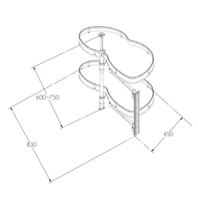 将图片加载到图库查看器,MIRAI Magic Corner Basket With Soft Closing - Dark Grey
