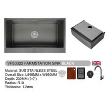 Load image into Gallery viewer, VULCANO SUS 304 Stainless Steel Workstation Sink VWS3319 VFS3322