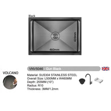 将图片加载到图库查看器,VULCANO Volcano Gun Black Sink VNV
